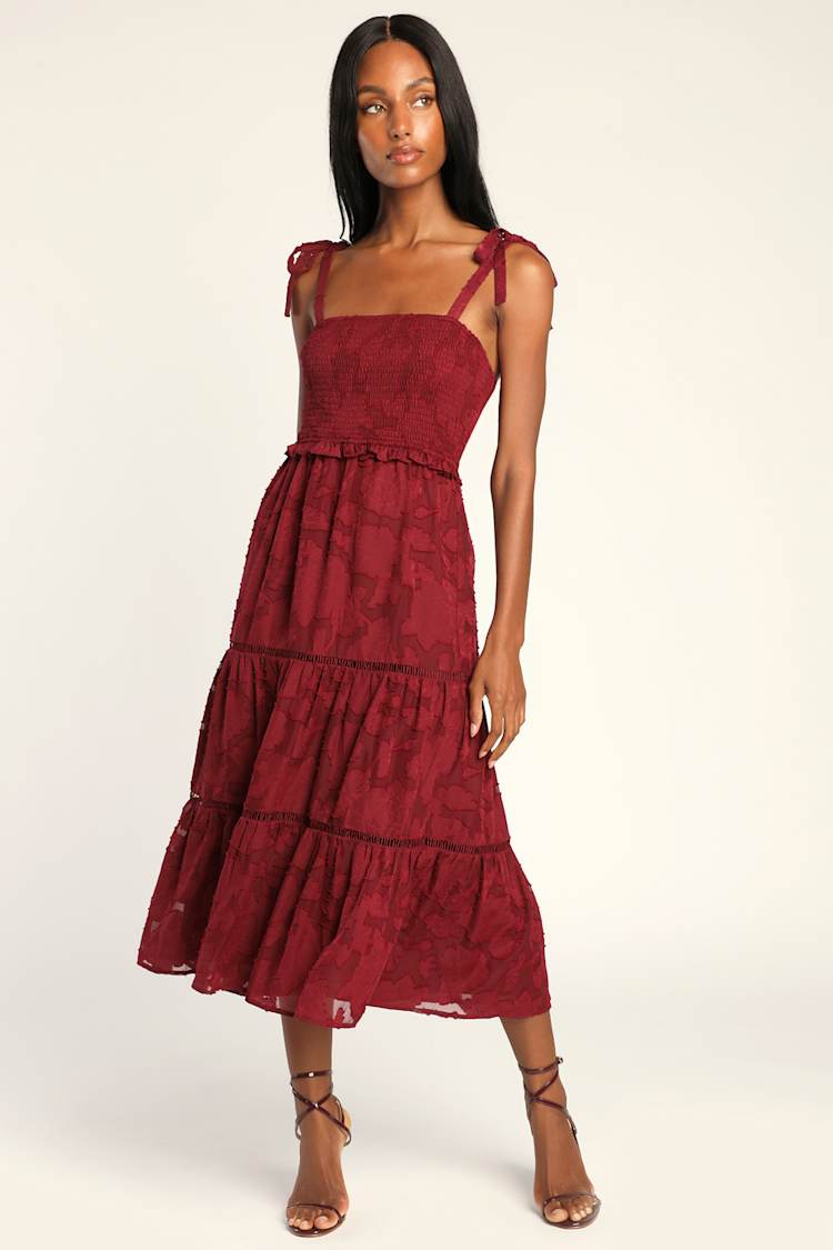 burgundy smocked dress Detailed Cutout Bodycon Mini Dress  Dose of Mi