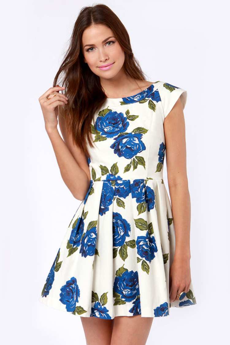 Mink Pink Feeling Blue Dress - Floral Dress - Print Dress - $87.00 - Lulus Mink Pink Feeling Blue Dress - Floral Dress - Print Dress - $87.00 - Lulus