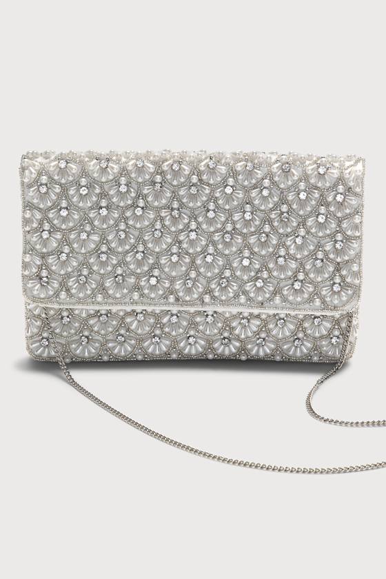 Beautiful Pearls Ivory Pearl Beaded Clutch 3