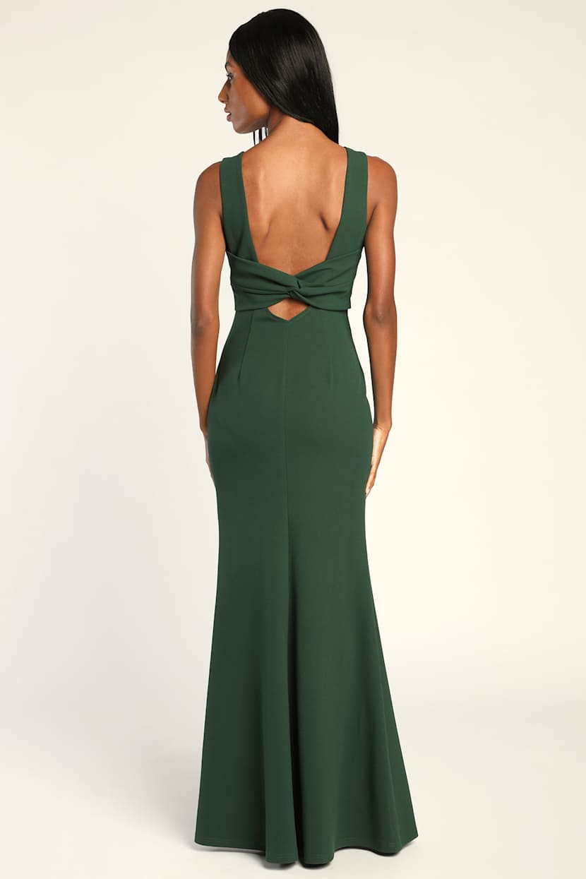 Lulus | Green Knotted Mermaid Maxi Dress | Womens | 2X (Available in 3X, 1X, XXS, XS, S, M, L, XL) | 100% Polyester