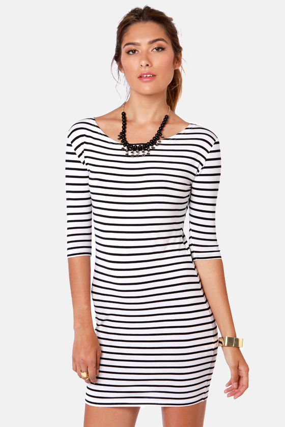 Cute Striped Dress - Black Dress - White Dress - $33.00 - Lulus