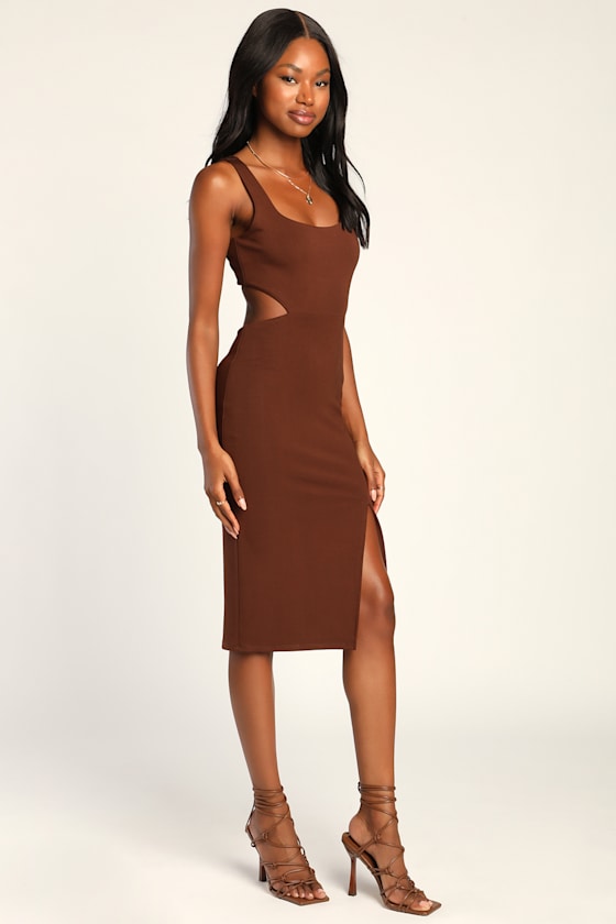 midi chocolate dress