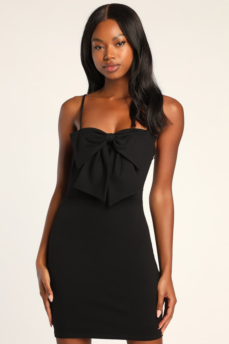 Black Mini Dress - Black Cocktail Dress - Bodycon Mini Dress - Lulus