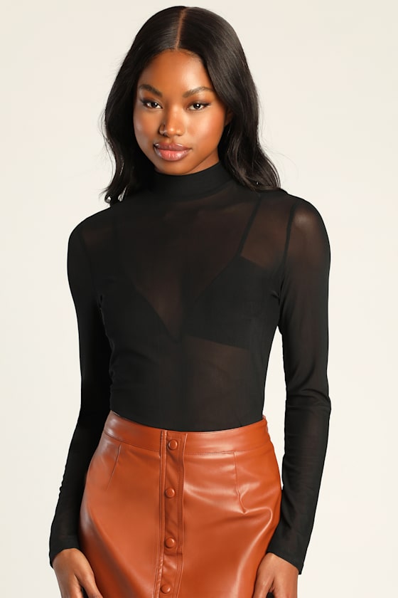 Black Mesh Top Long Sleeve Mesh Top Sexy Top Going Out Top Lulus — free download