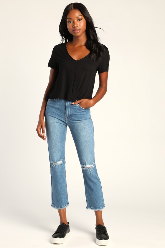 JBD Jeans - Medium Wash Jeans - High Rise Denim Jeans - Lulus