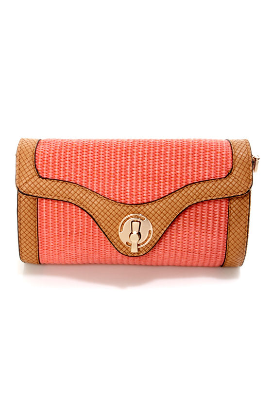 Pretty Coral Clutch Brown Clutch Clutch Purse 47.00 Pretty Coral Clutch Brown Clutch Clutch Purse 47.00