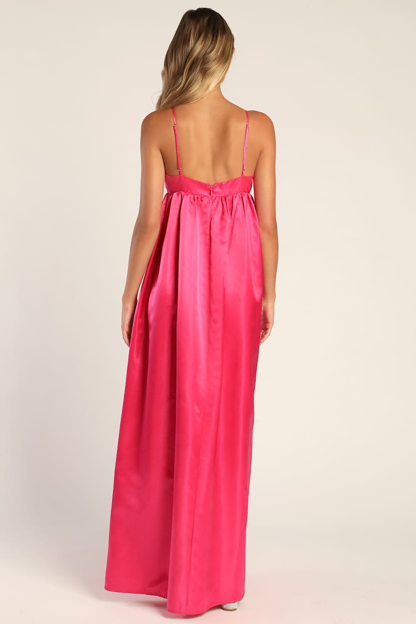 babydoll maxi dress formal Pink - Dress - Tie-Front Babydoll Dress Product ID:ADAE213108_AA040_M
