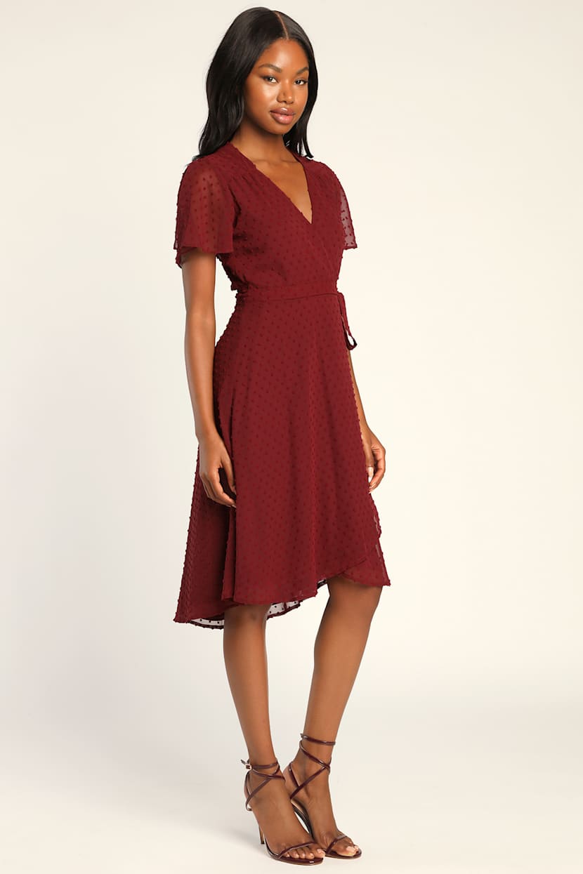 burgundy dress online Satin and silk organza midi – Color: – RASARIO Boutique 46 (FR) / Burgundy Silk Satin Colors:Sky Blue 839 gold embroidery bonton_owned Great Outfits in Fashion