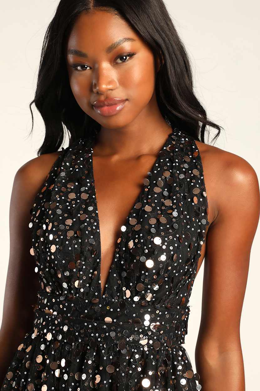 green emerald velvet dress After Hours Mini Dress ~ Silver Metallic Sequins – Show Me Your Mumu main image 0
