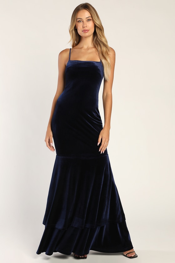 Velvet trumpet sales dress