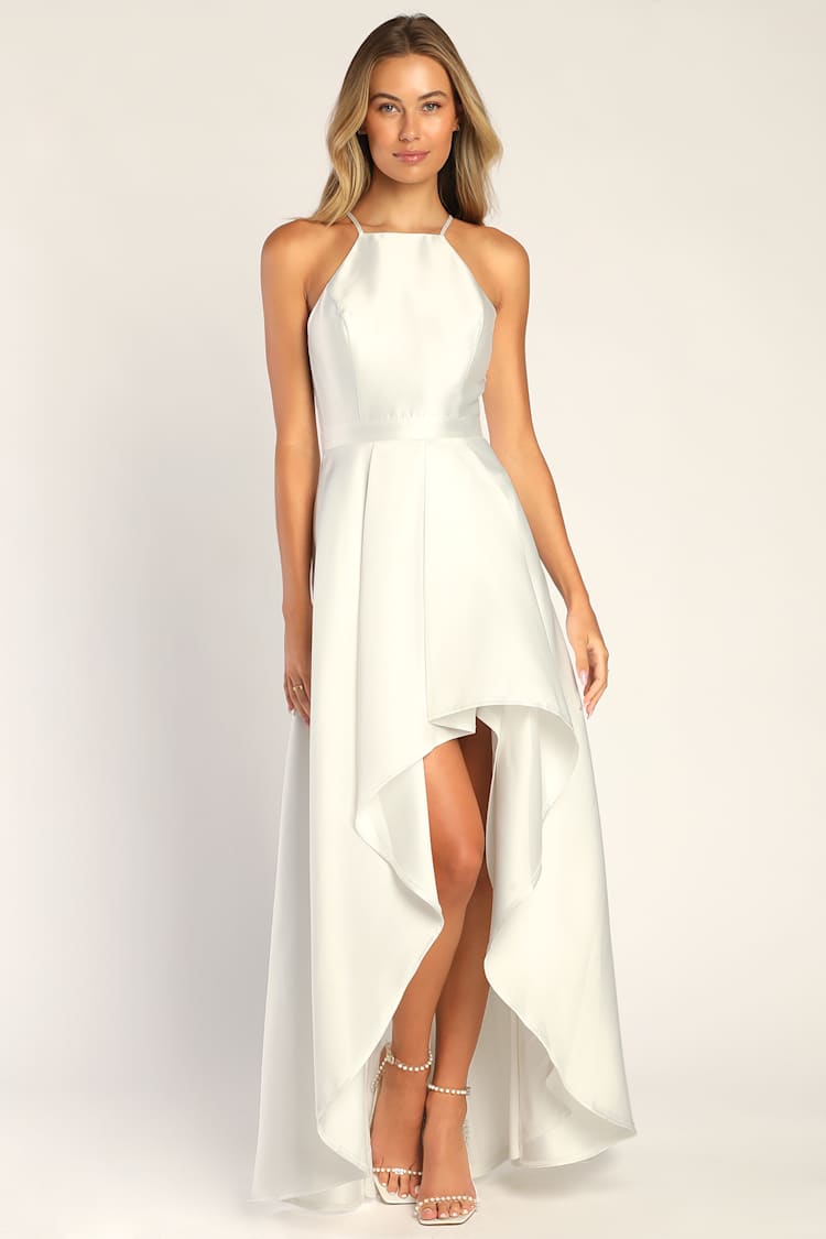 chinese dress ladies Shop White Maxi Dress - Maliyah Maxi Dress - Ivory main image 0