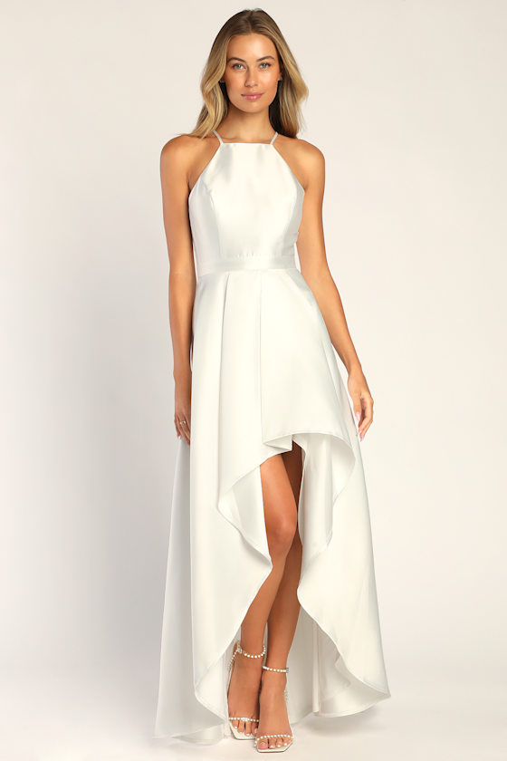 Broadway Show White High-Low Maxi Dress 3