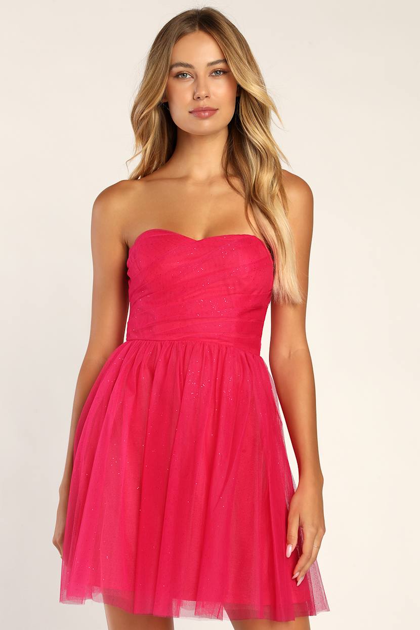 open lace back dress Glitz Me Up Lace-Up Sequin Skater Dress