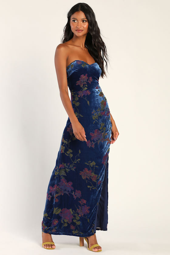 ★Lulusルルズ☆花柄♪そでなし♪カットアウト♪ロングドレス Lulu felice 紫グラデーションドレス LU-0128【結婚式 カラー