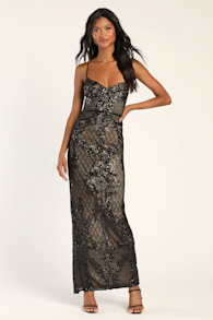 Moonlit Love Black Sequin Sleeveless Maxi Dress 4