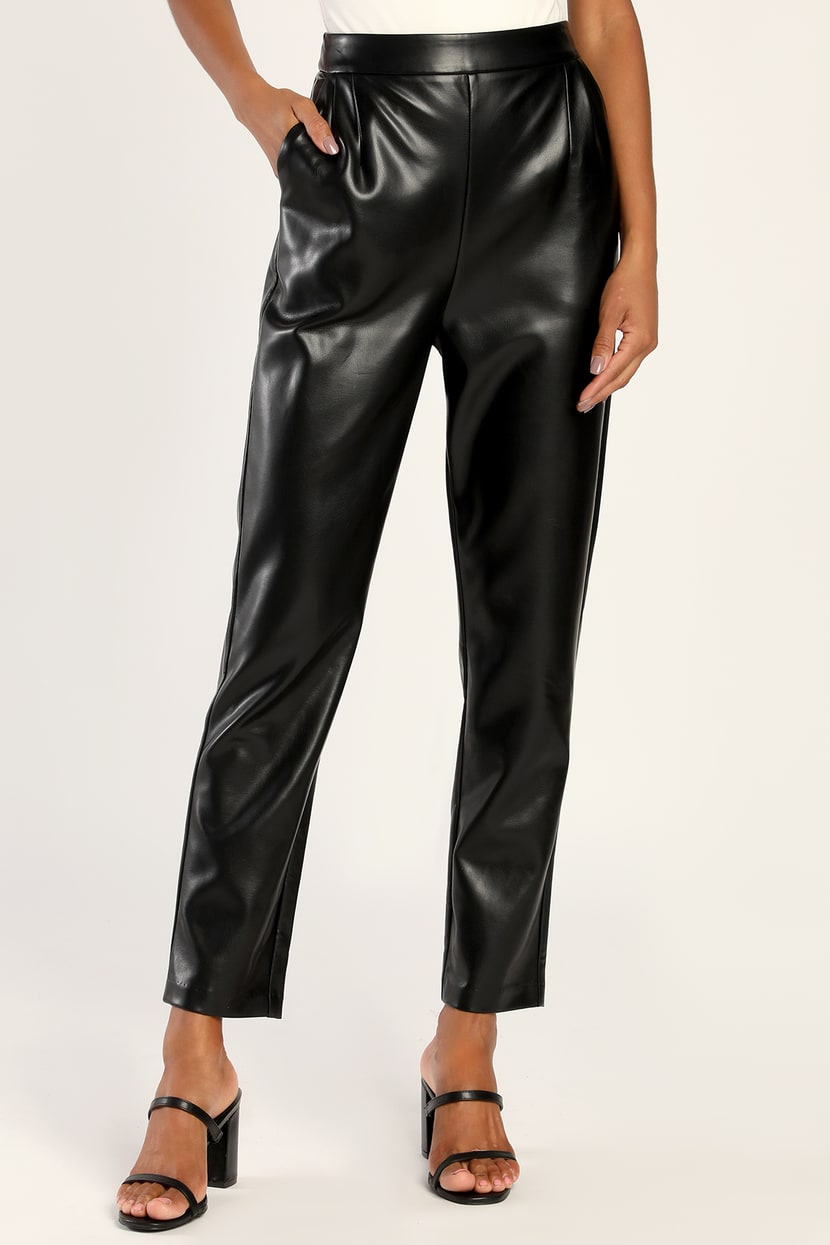 Buy Lakeland Leather High Waisted Black Leather Trousers from Next USA
