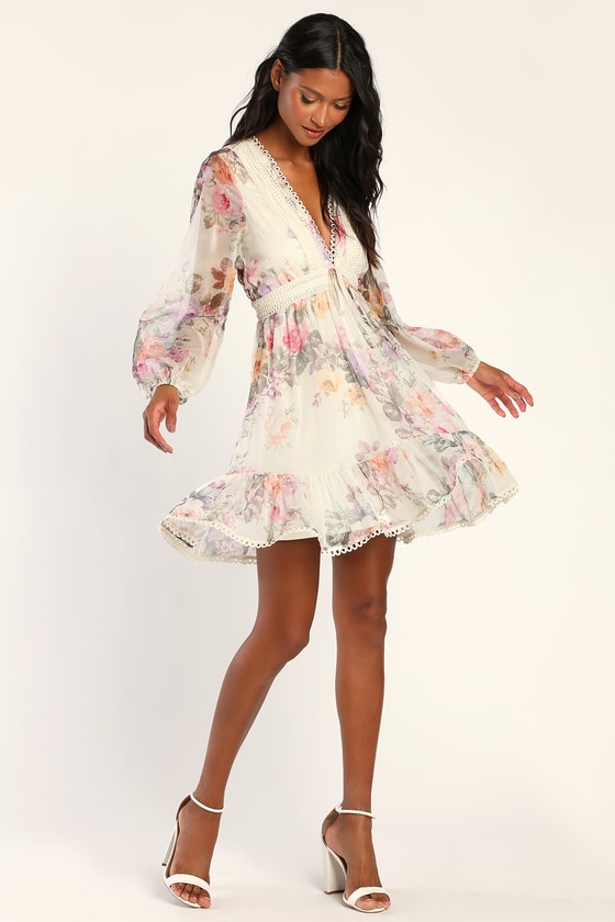 Floral Layered Ruffle Dress - The Glamorous Gal | Everything Fashion