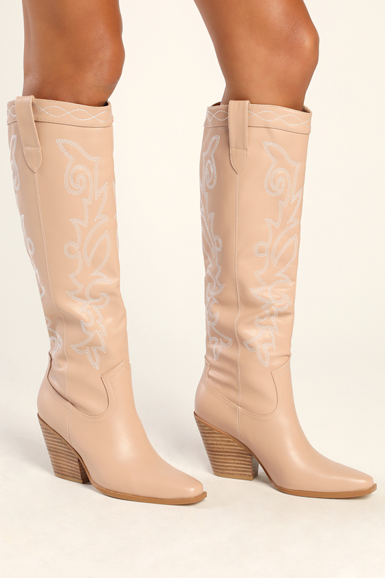 Charley Rose Clay Knee-High Cowboy Boots 1