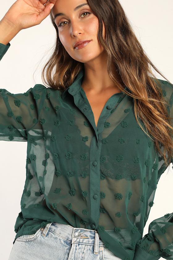 digne / sheer shirt - moss green digne sheer shirts シアーシャツ