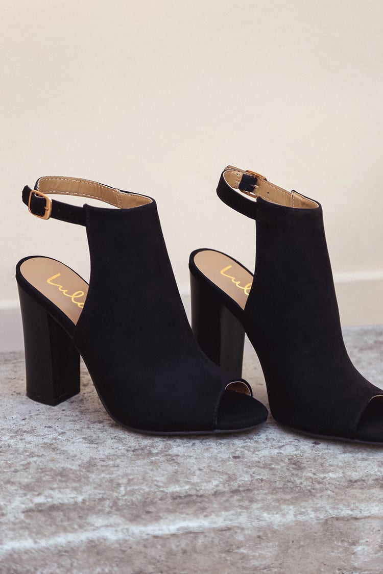 open toe ankle boots