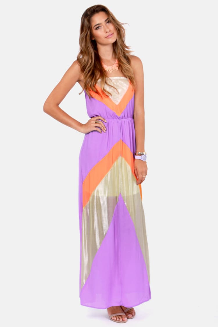 orange and purple dress for bridesmaid A-line Spaghetti Straps Purple Tulle Long Custom Bridesmaid Dresses , BN1224 main image 1