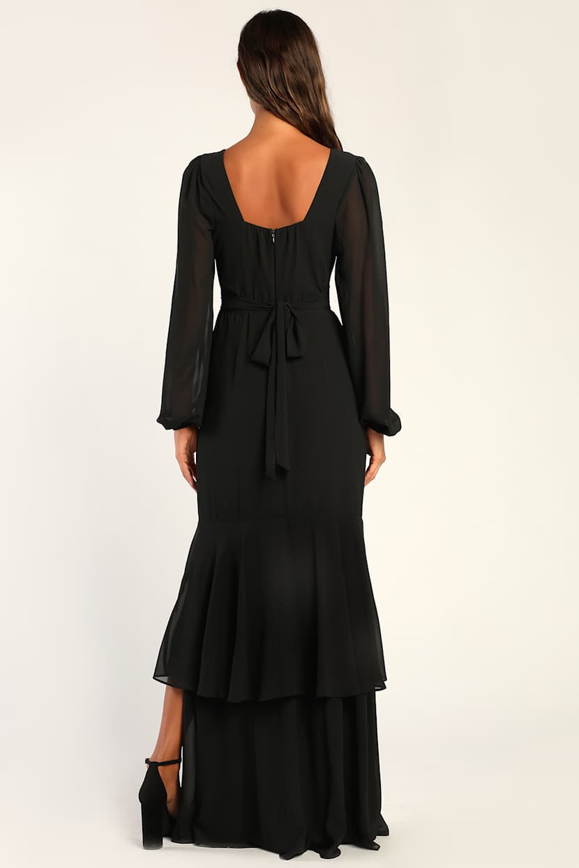 Black Long Sleeve Tiered Maxi Dress | Womens | 2X (Available in 3X, 1X, M) | 100% Polyester | Lulus | Homecoming Black Long Sleeve Tiered Maxi Dress | Womens | 2X (Available in 3X, 1X, M) | 100% Polyester | Lulus | Homecoming