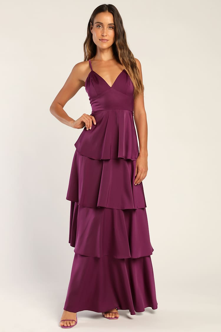 white christmas dresses QUINTA dress in Plum – Elegantees
