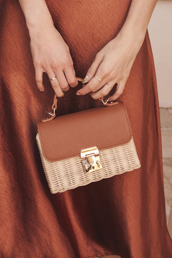 Totes Adorable Natural Woven Crossbody Bag 1