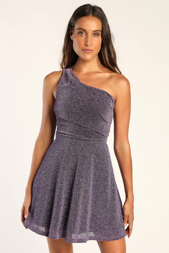 Adult Small Sparkling Purple Skate Dress