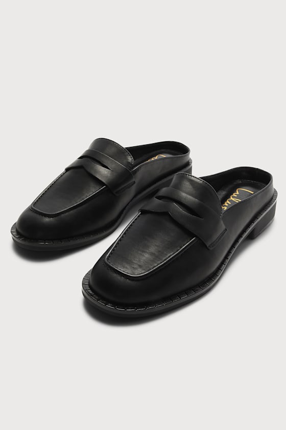 Hundler Black Slide-On Loafers 2