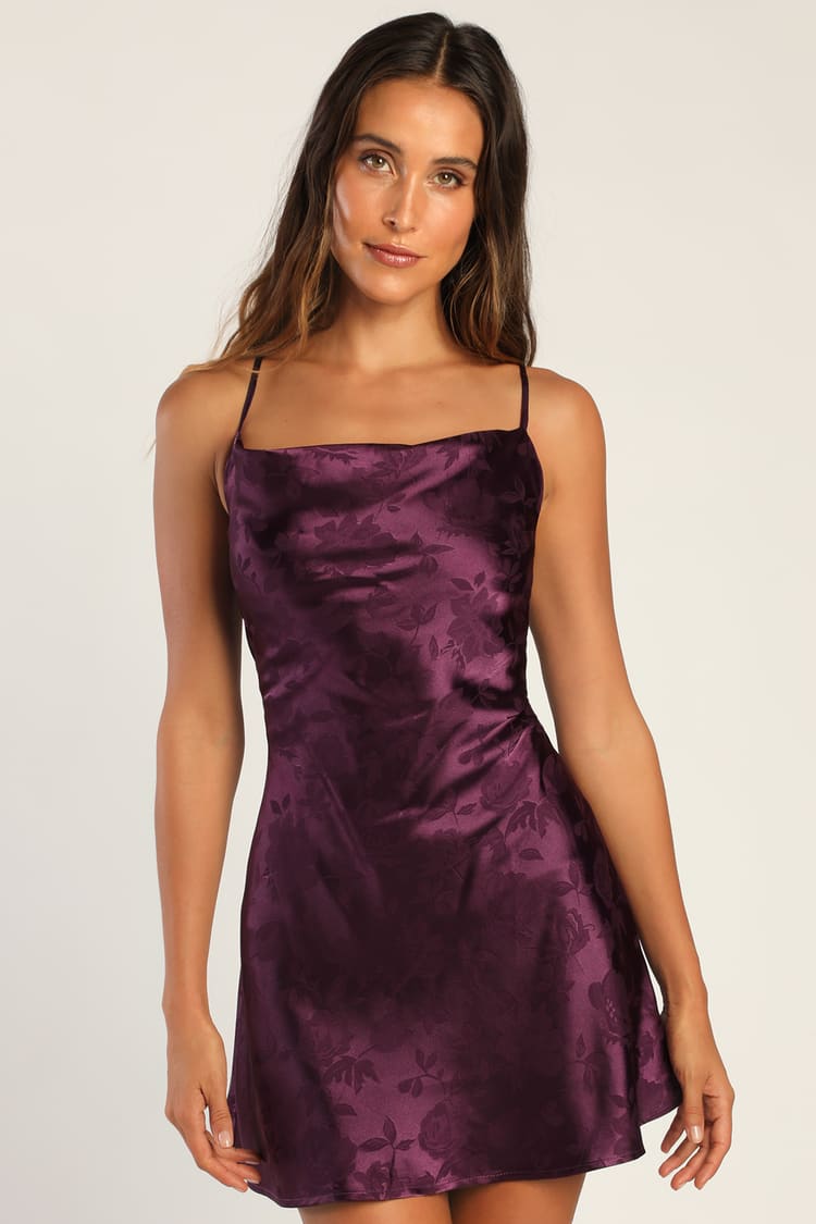 Purple Dress with Outerwear