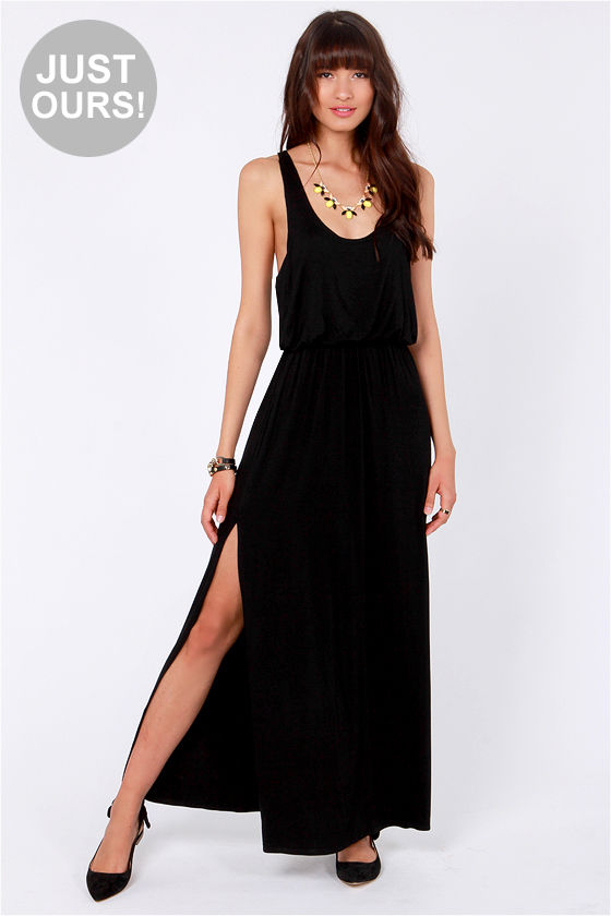 LULUS Exclusive Most Wanted Black Maxi Dress