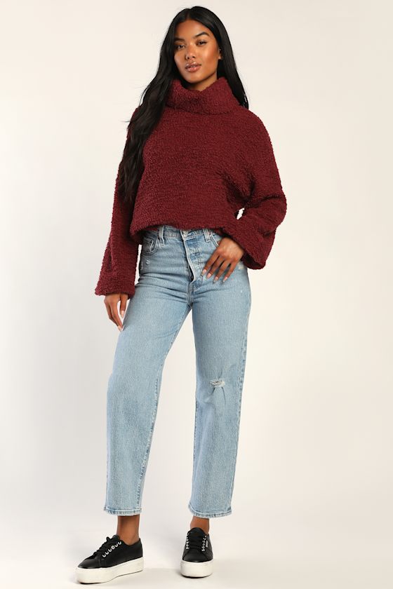 Big And Tall Sweater Knitted Sweater set Burgundy main image 1