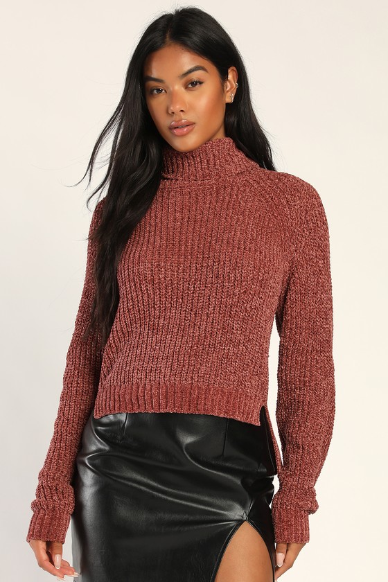 Mauve Sweater - Turtleneck Sweater - Pullover Sweater - Lulus