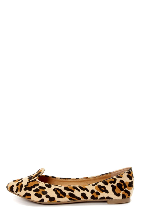 leopard print smoking flats