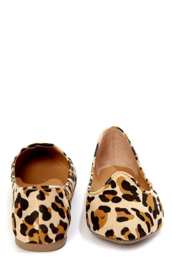 leopard print smoking flats