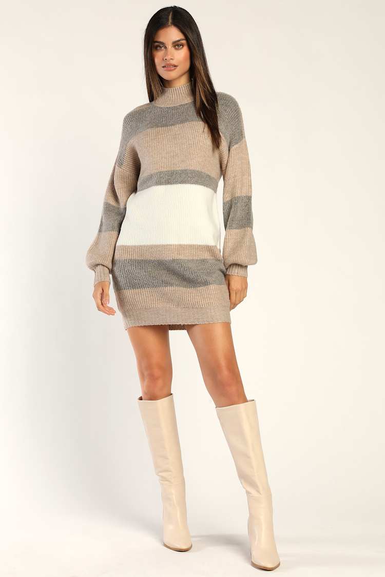 slim fit dress slacks Heather Grey Relaxed Fit Striped Mini Maternity Sweater Dress  PinkBlush