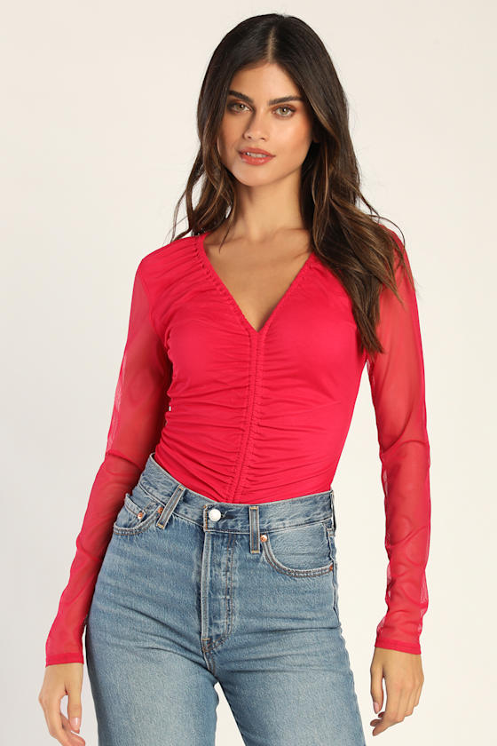 Pink Long-Sleeve Bodysuit