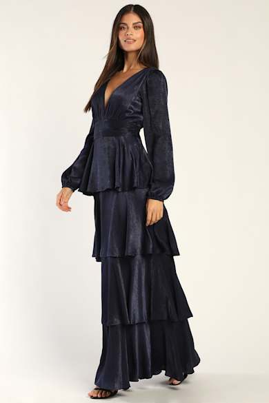 Blue Long Sleeve Dresses for Women - Lulus