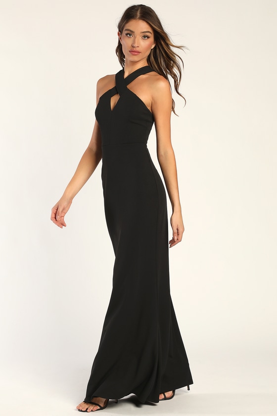 Black Maxi Dress - Black Halter Maxi Dress - Cutout Maxi Dress - Lulus
