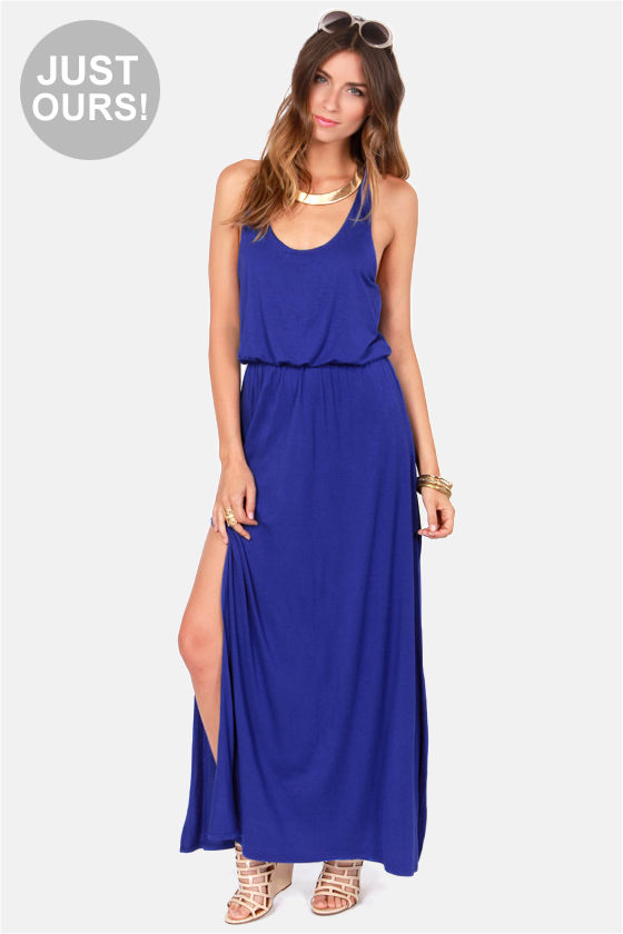 LULUS Exclusive Most Wanted Royal Blue Maxi Dress