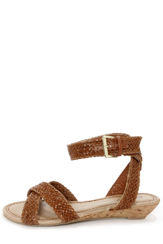 brown woven sandals