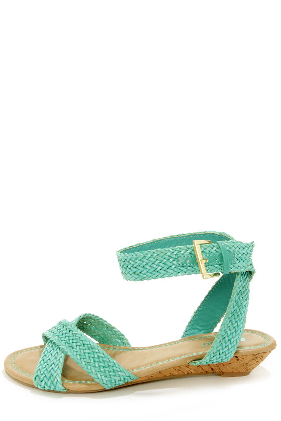 sea green sandals