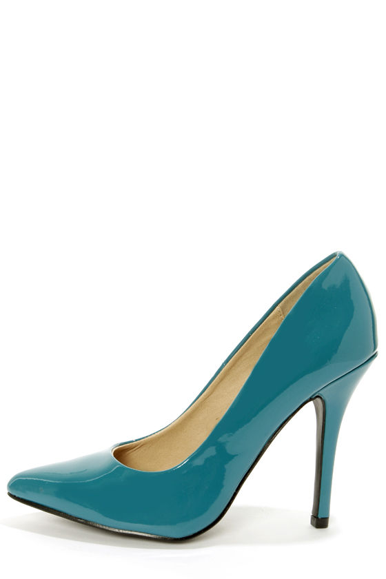 dark teal pumps