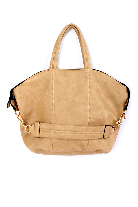 Zip Uptown Tan Handbag