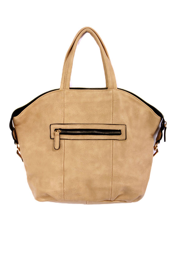 Zip Uptown Tan Handbag
