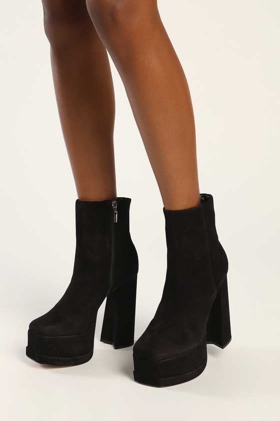 Schutz Selene Casual Boots - Suede Leather Boots - Platform Boots - Lulus