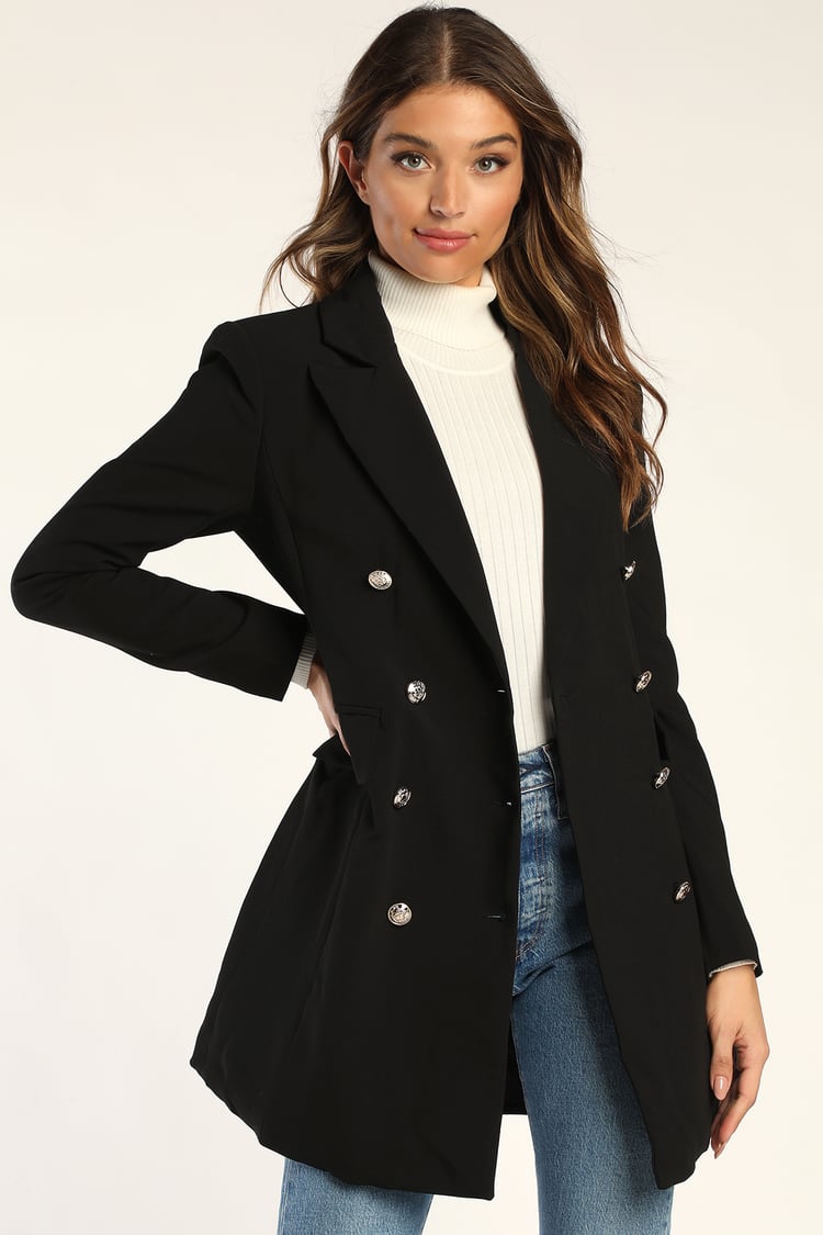 military double breasted coat