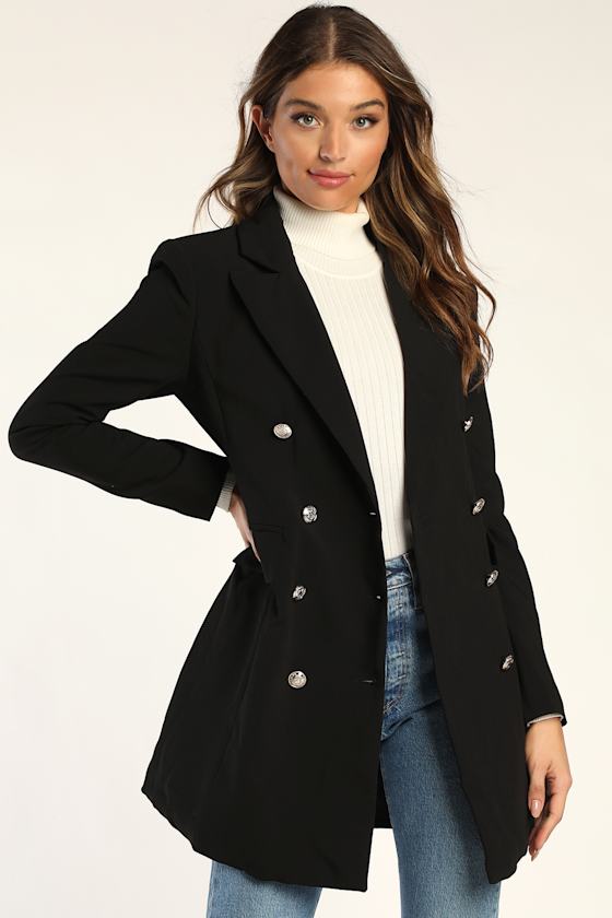 Captain's Blog Black Double-Breasted Coat 10