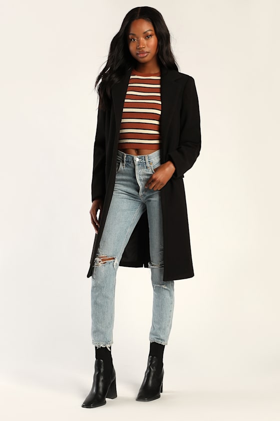 Chic Feelings Black Long Sleeve Coat 3